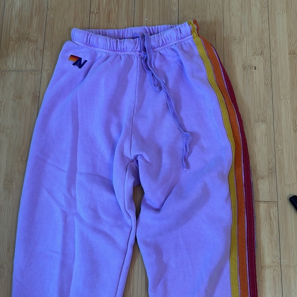 Aviator Nation 5 Stripe Jogger Sweatpants in Purple size XS, super comfy! - Picture 5 of 15